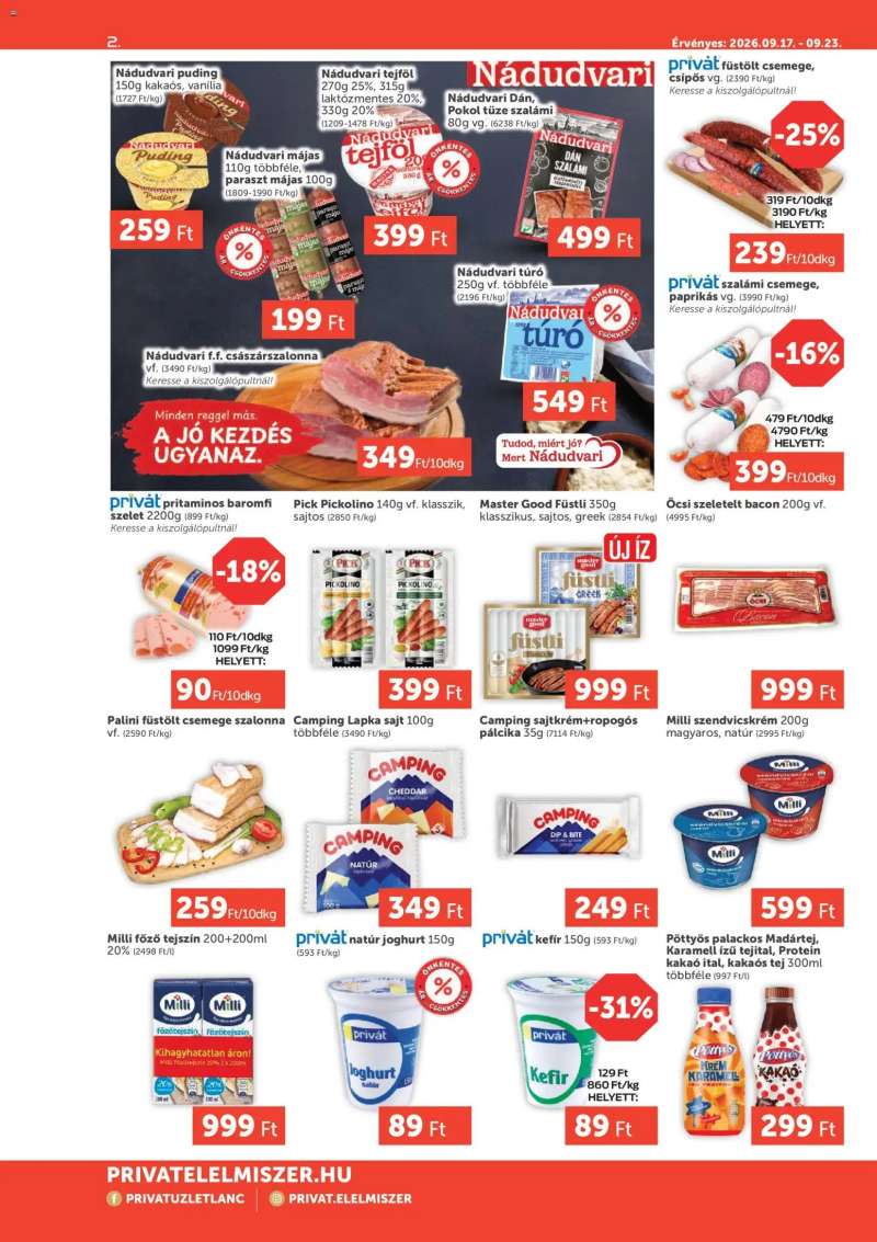 PRIVÁT PRIVÁT Aktuális szórólap MAX 2 oldal
