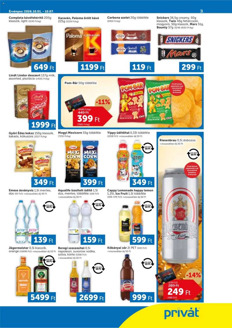 PRIVÁT PRIVÁT akciós újság 3 oldal