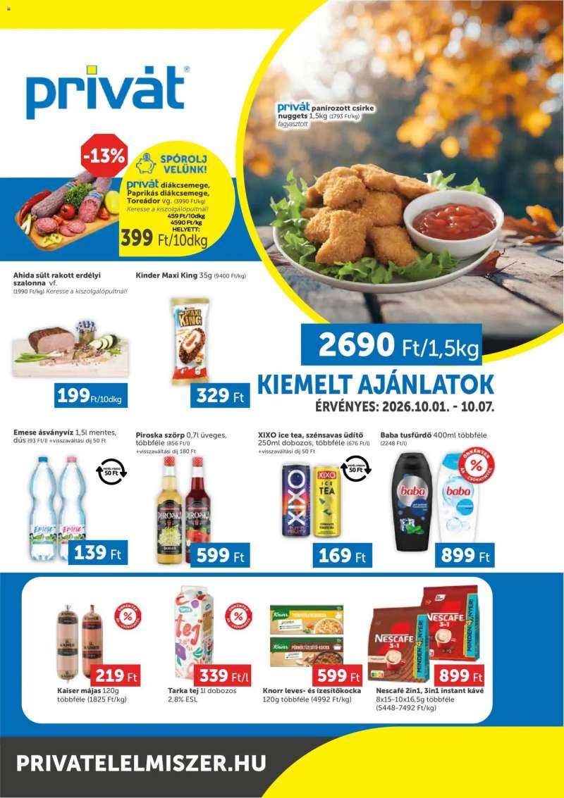 PRIVÁT PRIVÁT Déli vármegyék 1 oldal