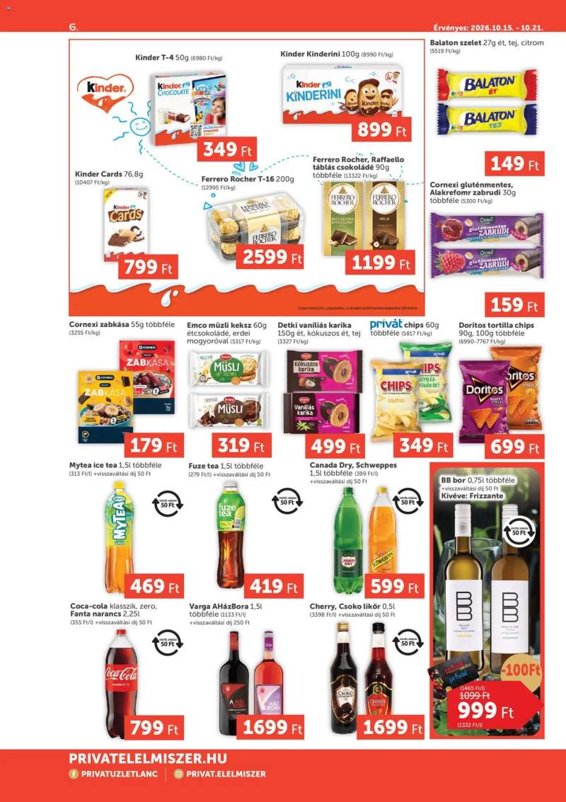 PRIVÁT PRIVÁT Aktuális szórólap MAX 6 oldal