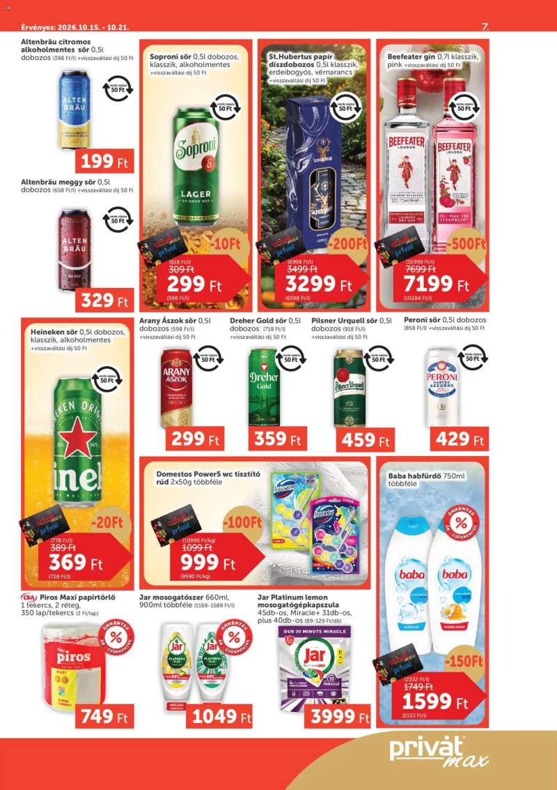 PRIVÁT PRIVÁT Aktuális szórólap MAX 7 oldal