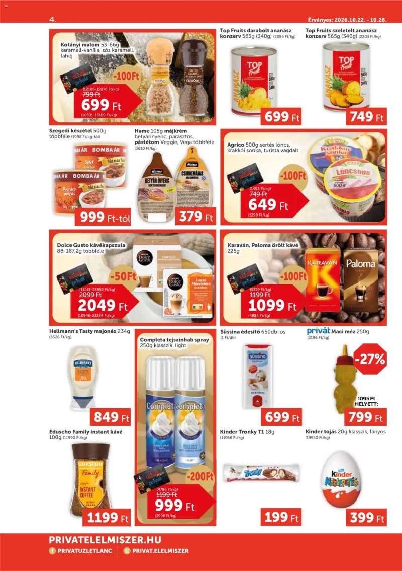 PRIVÁT PRIVÁT Aktuális szórólap MAX 4 oldal
