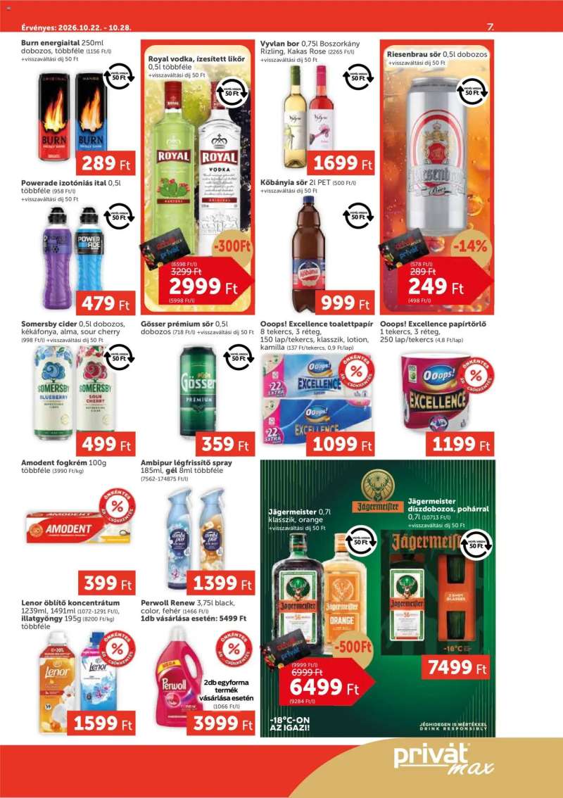 PRIVÁT PRIVÁT Aktuális szórólap MAX 7 oldal
