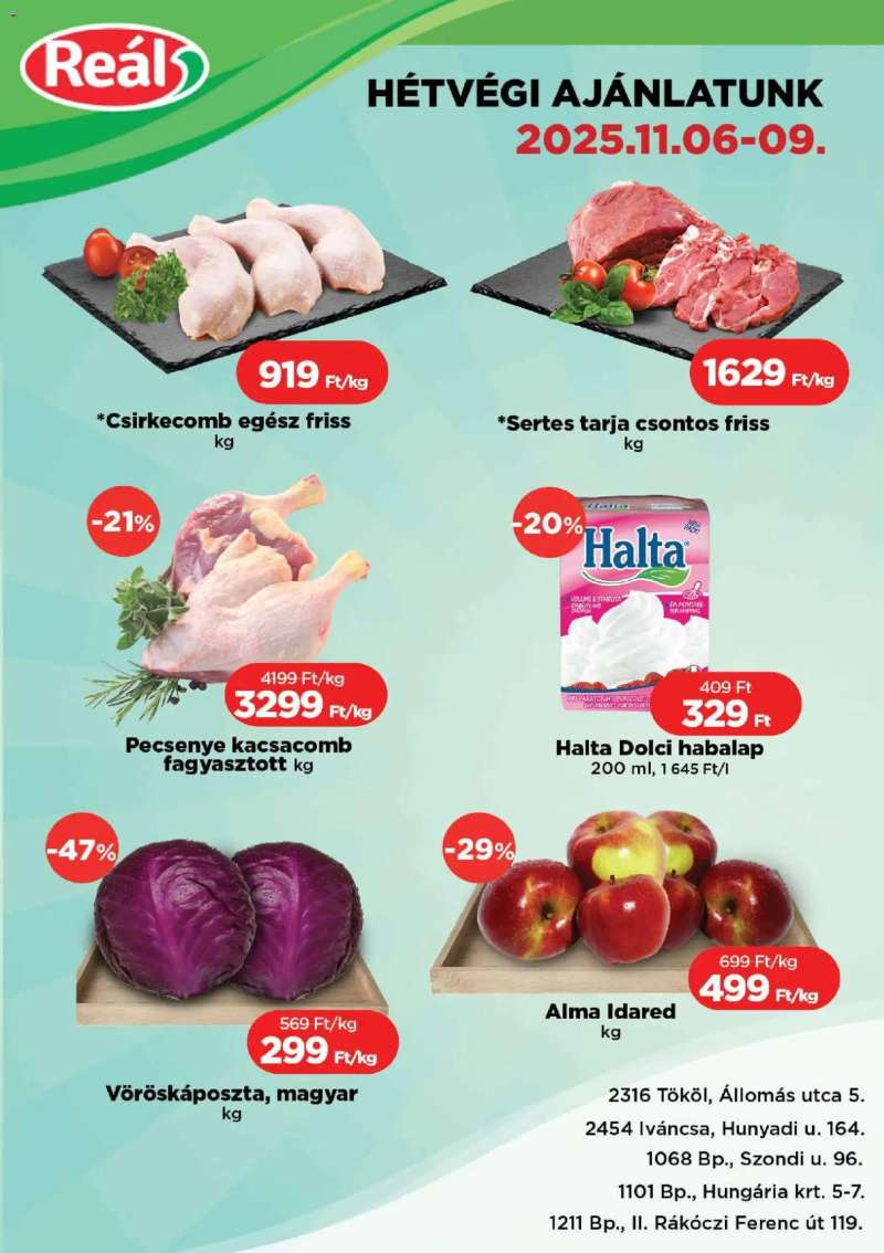 Reál Bevásárló hétvége - Pest megye 1 oldal