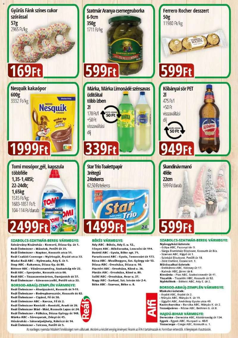 Reál Bevásárló hétvége - Kelet Magyarország 2 oldal