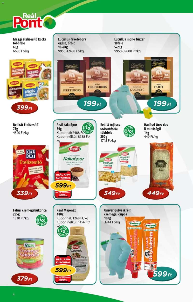 Reál Akciós újság Pont 4 oldal