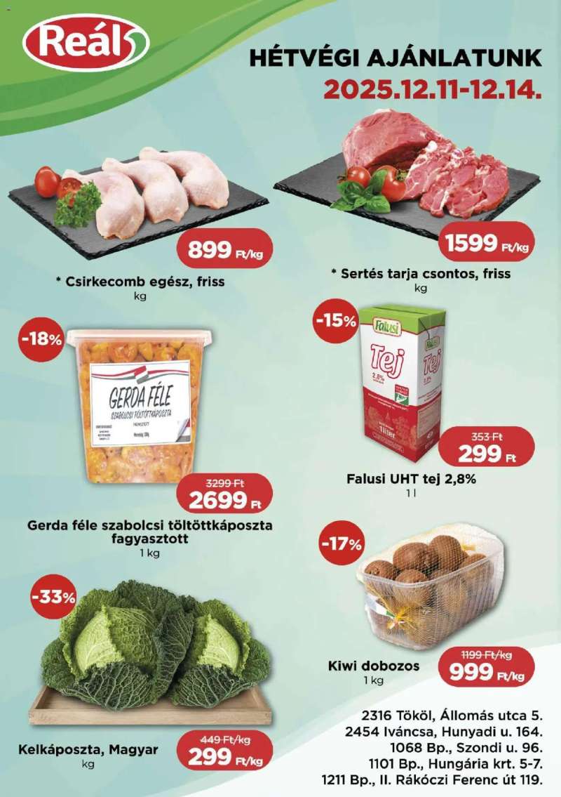 Reál Bevásárló hétvége - Pest megye 1 oldal