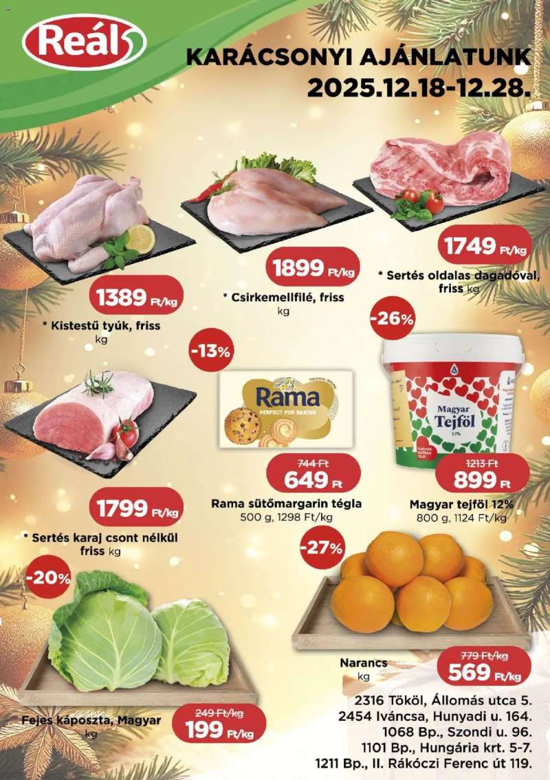 Reál Bevásárló hétvége - Pest megye 1 oldal