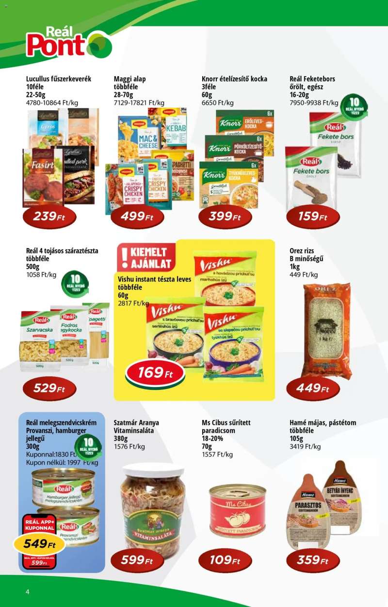 Reál Akciós újság Pont 4 oldal