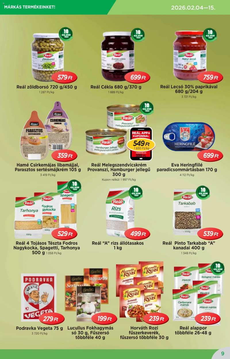 Reál Akciós újság Reál 9 oldal