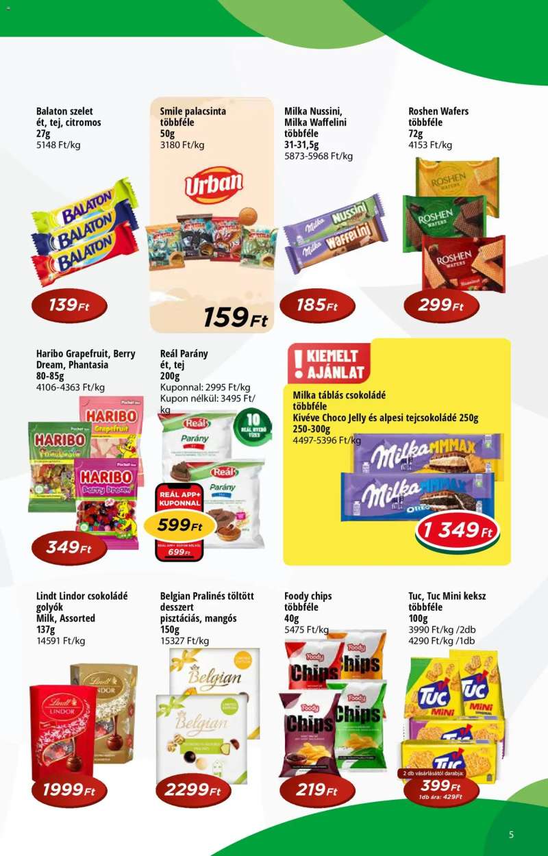 Reál Reál Pont akciós újság 5 oldal