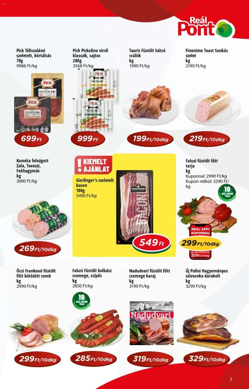 Reál Reál Pont akciós újság 3 oldal