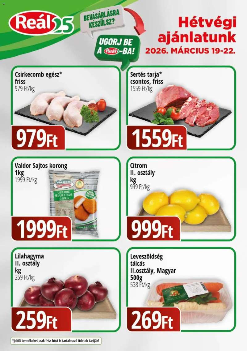 Reál Reál Bevásárló hétvége - Kisalföld 1 oldal