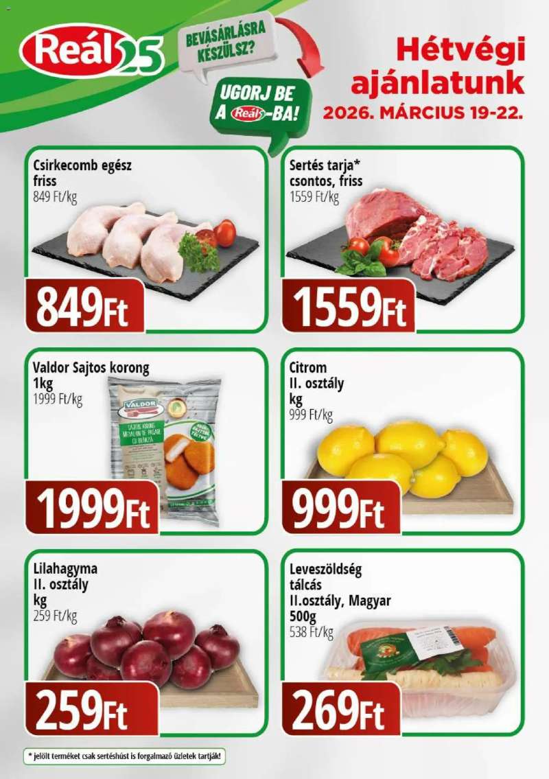 Reál Reál Bevásárló hétvége - Pest megye 1 oldal