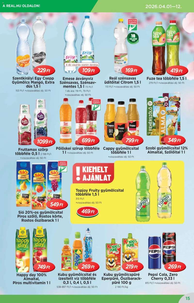 Reál Reál akciós újság 15 oldal