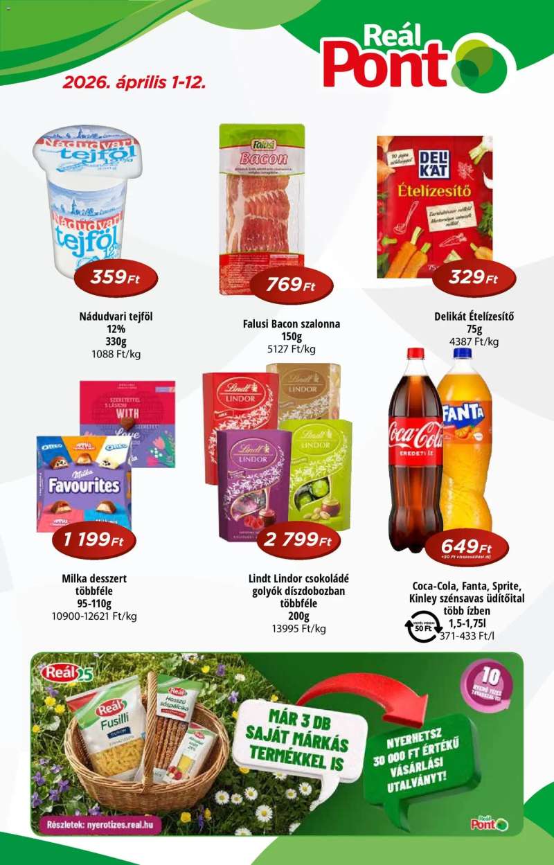 Reál Reál Pont akciós újság 1 oldal