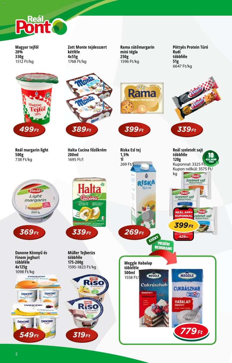 Reál Reál Pont akciós újság 2 oldal