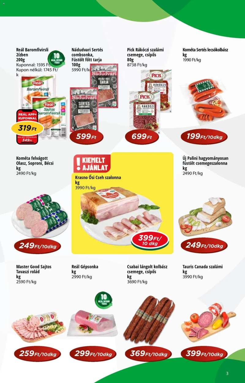 Reál Reál Pont akciós újság 3 oldal