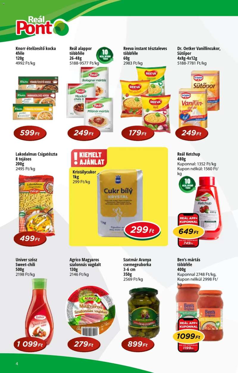 Reál Reál Pont akciós újság 4 oldal