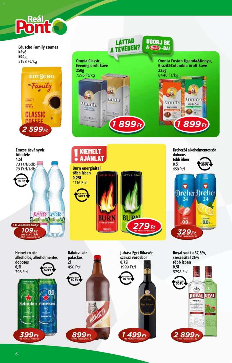 Reál Reál Pont akciós újság 6 oldal