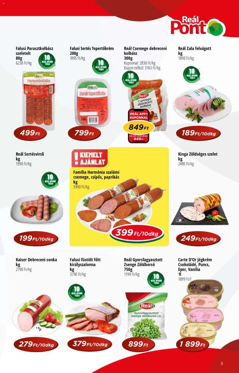 Reál Reál Pont akciós újság 3 oldal