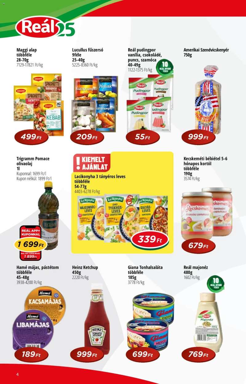 Reál Reál Pont akciós újság 4 oldal