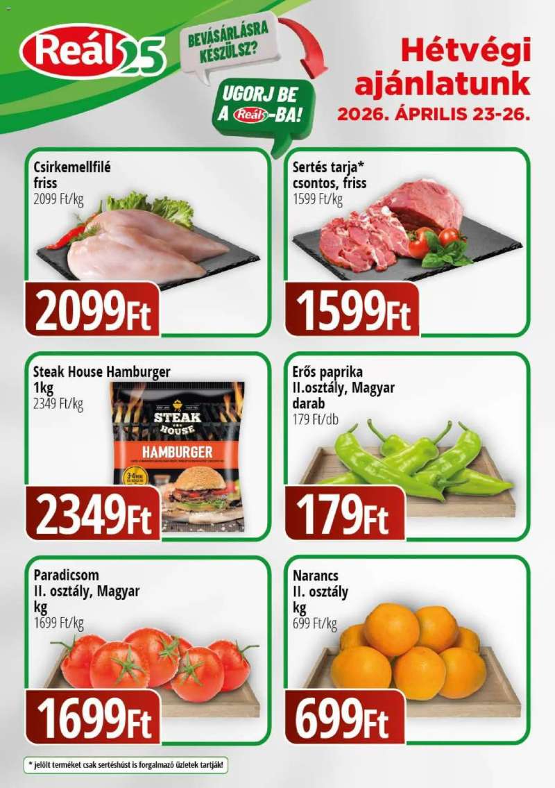 Reál Reál Bevásárló hétvége - Kelet Magyarország 1 oldal