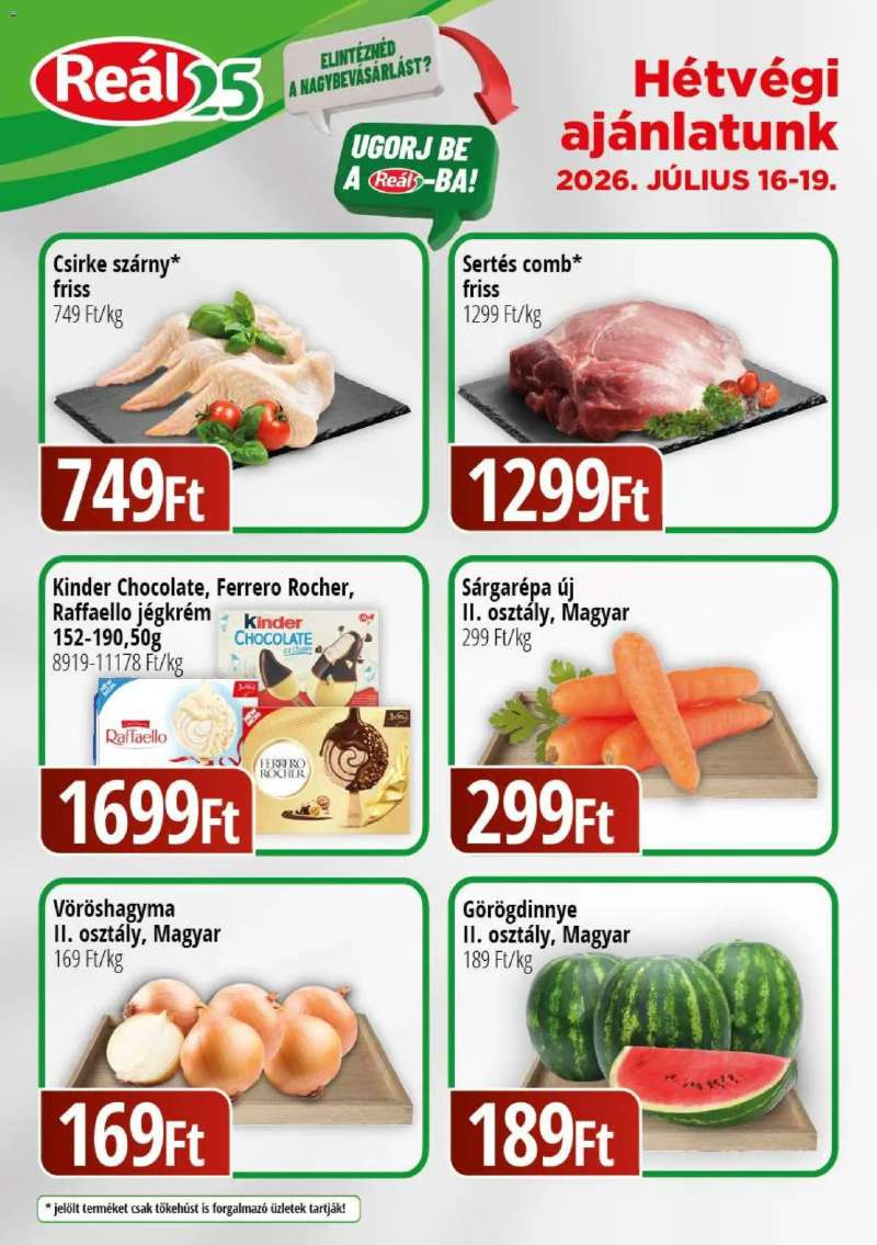 Reál Reál Bevásárló hétvége - Pest megye 1 oldal