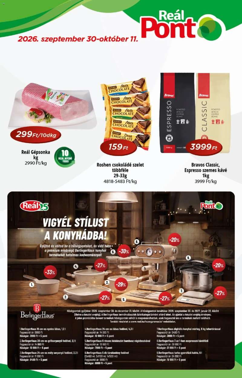 Reál Reál Pont akciós újság 1 oldal