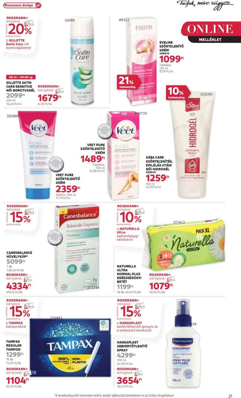 Rossmann Akciós újság Rossmann 29 oldal