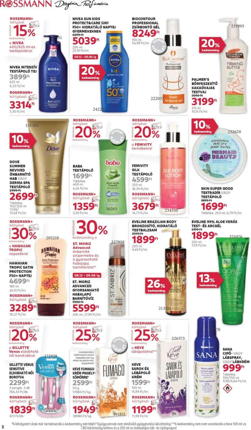 Rossmann Akciós újság Rossmann 8 oldal