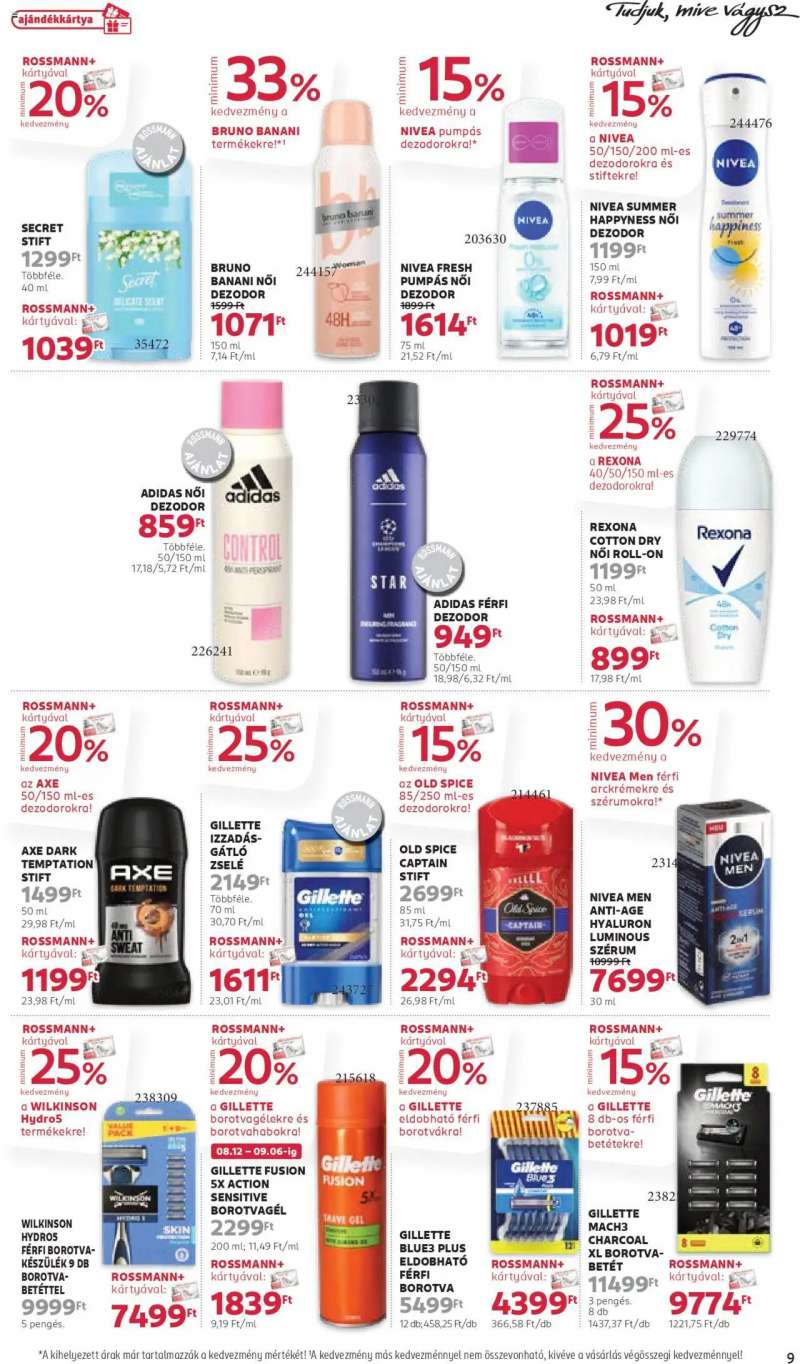 Rossmann Akciós újság Rossmann 9 oldal