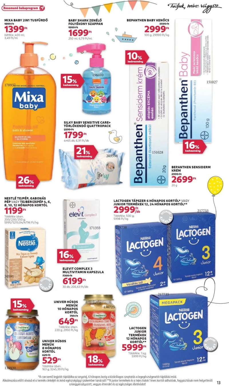 Rossmann Akciós újság Rossmann 13 oldal