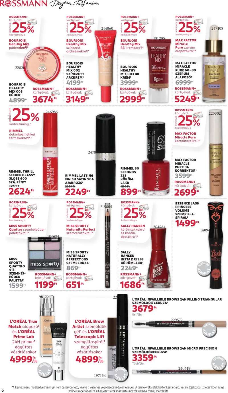 Rossmann Akciós újság Rossmann 6 oldal