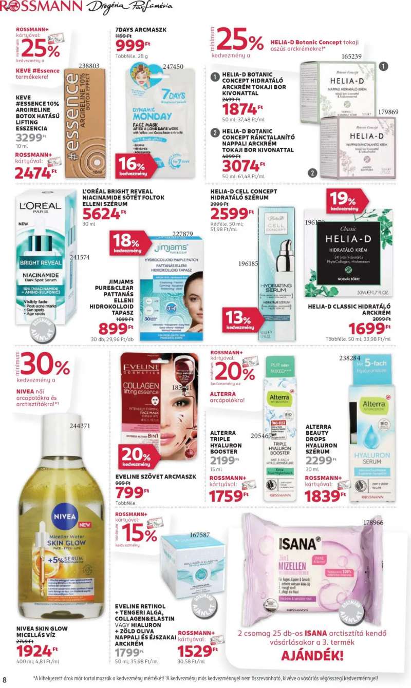 Rossmann Akciós újság Rossmann 8 oldal