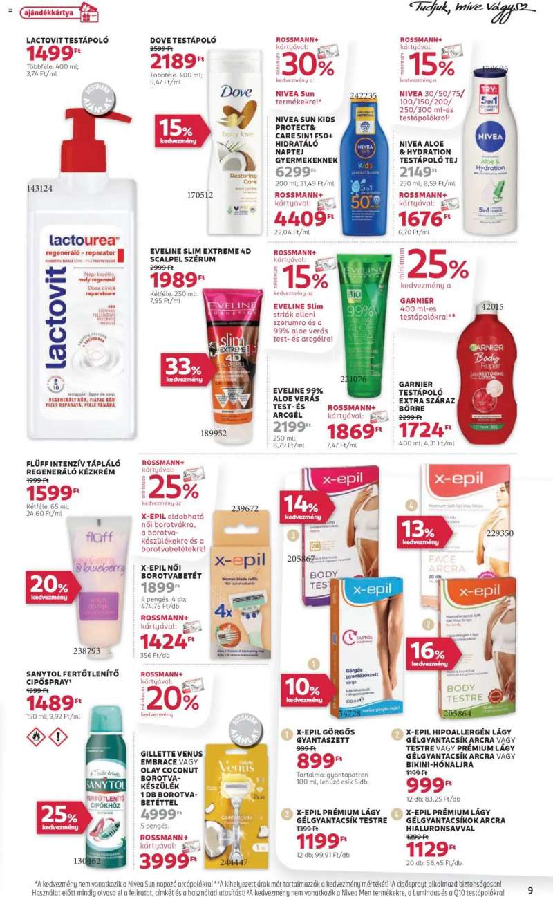 Rossmann Akciós újság Rossmann 9 oldal