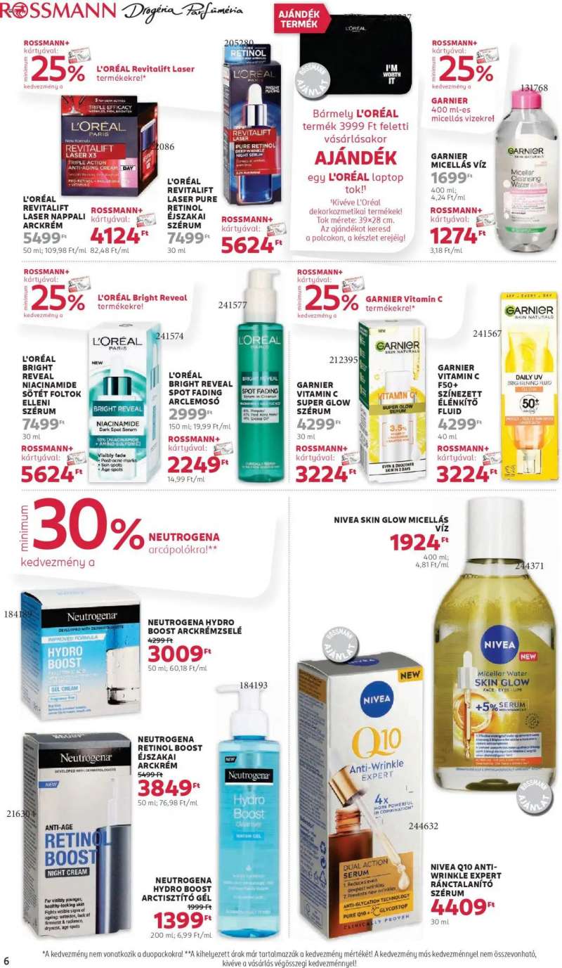 Rossmann Akciós újság Rossmann 6 oldal