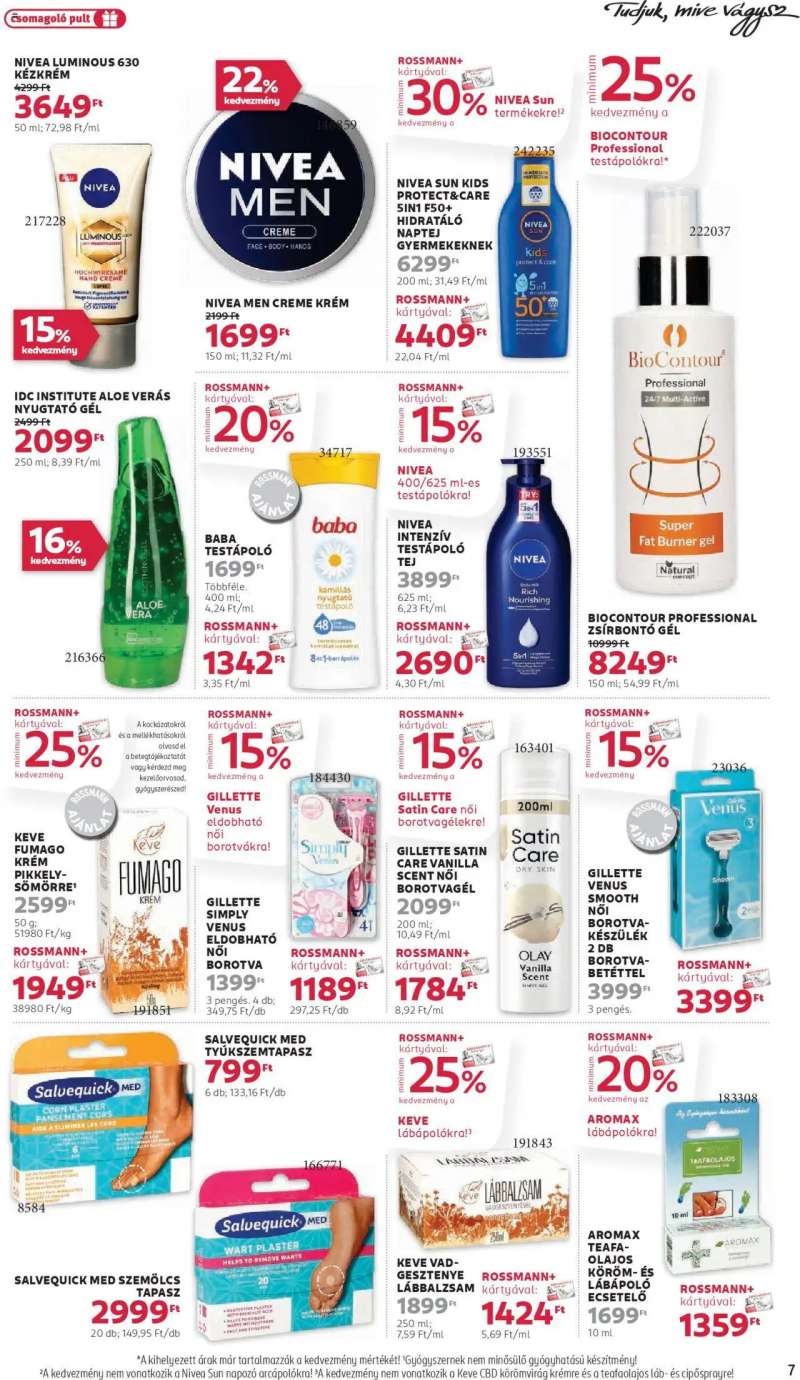 Rossmann Akciós újság Rossmann 7 oldal