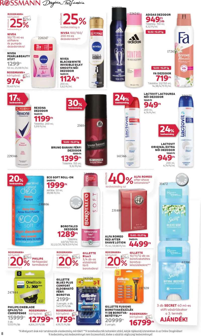 Rossmann Akciós újság Rossmann 8 oldal