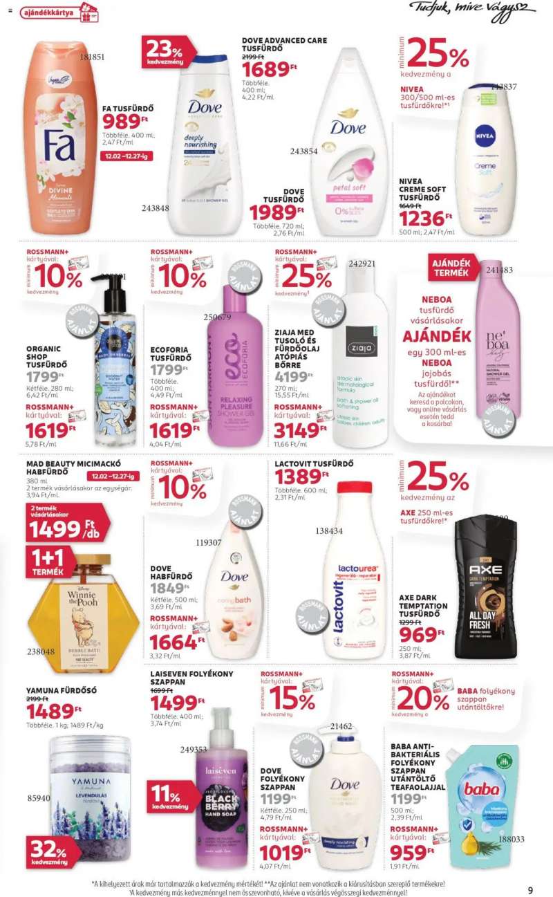 Rossmann Akciós újság Rossmann 9 oldal