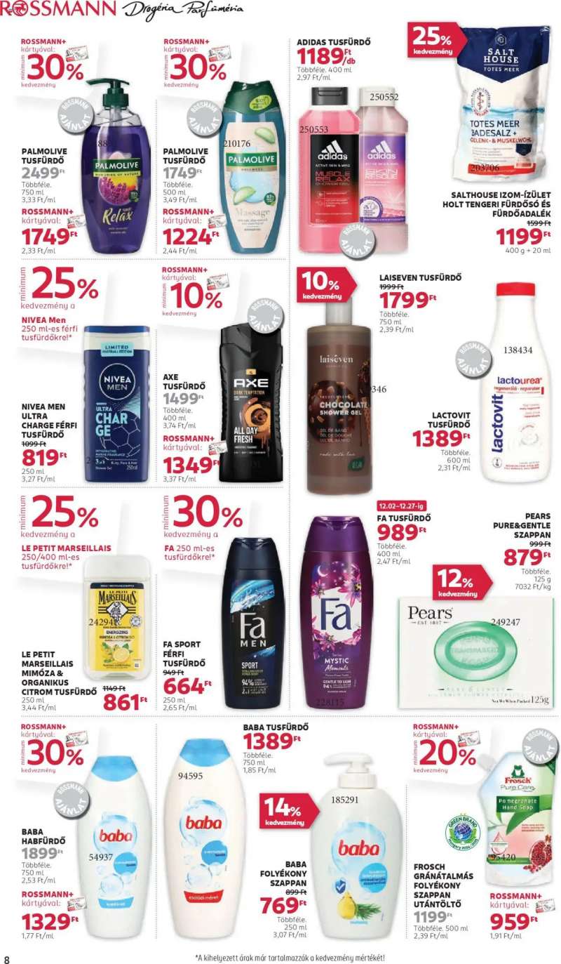 Rossmann Akciós újság Rossmann 8 oldal