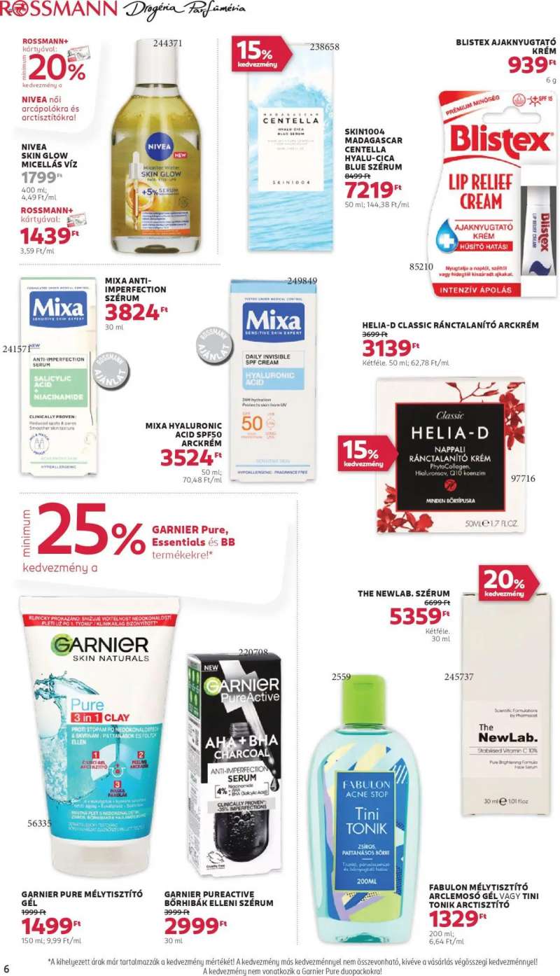 Rossmann Akciós újság Rossmann 6 oldal