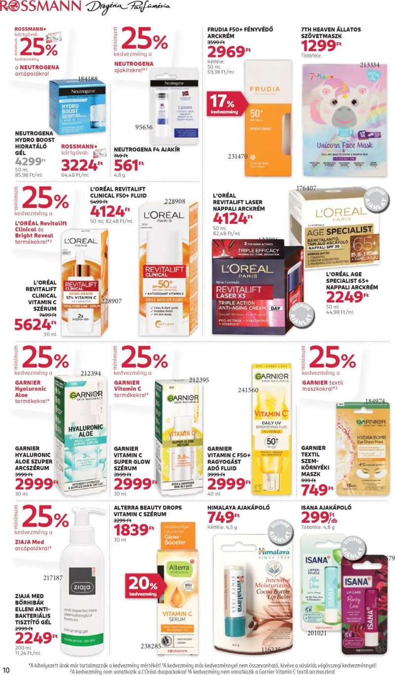 Rossmann Akciós újság Rossmann 10 oldal