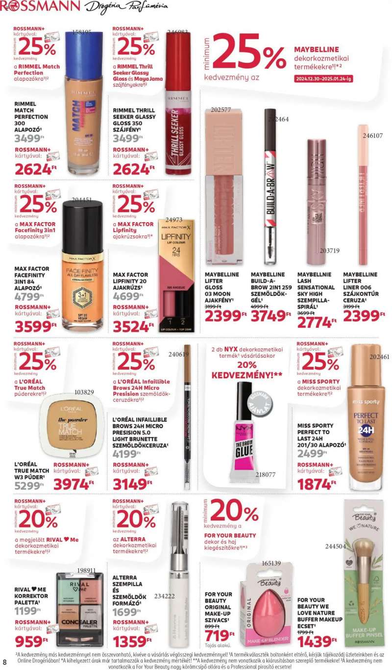 Rossmann Akciós újság Rossmann 8 oldal