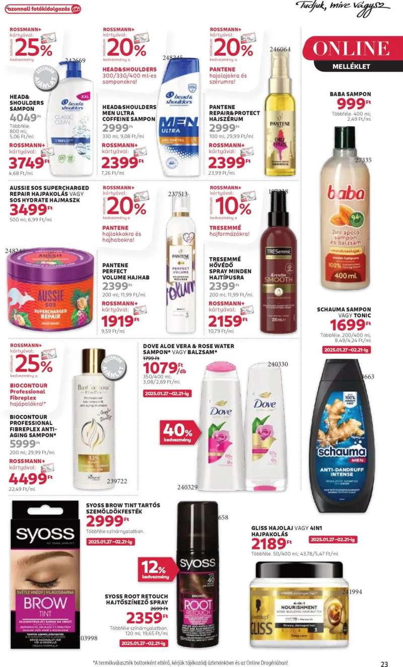 Rossmann Akciós újság Rossmann 25 oldal