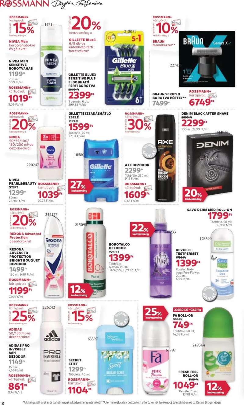 Rossmann Akciós újság Rossmann 8 oldal