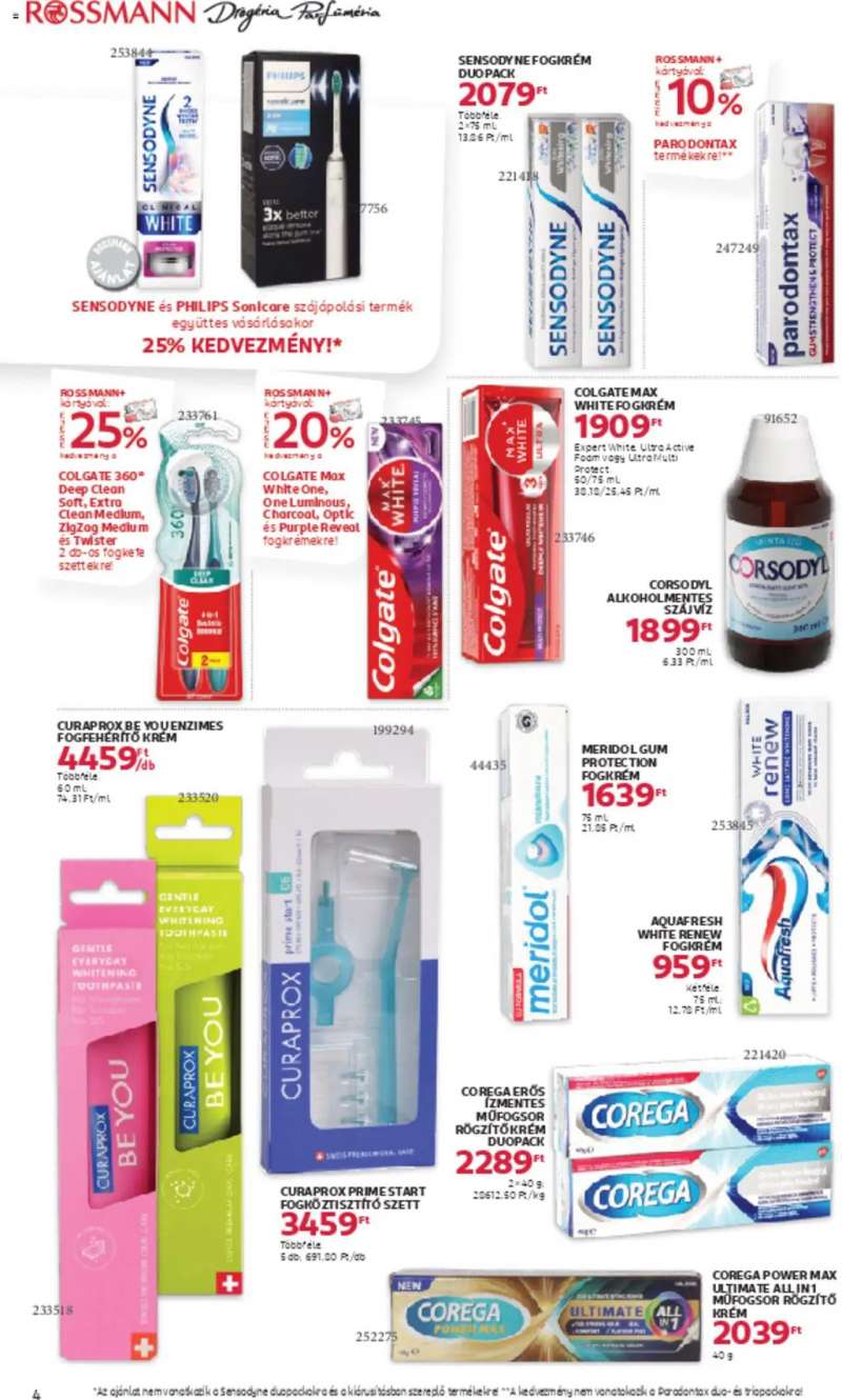 Rossmann Akciós újság Rossmann 4 oldal