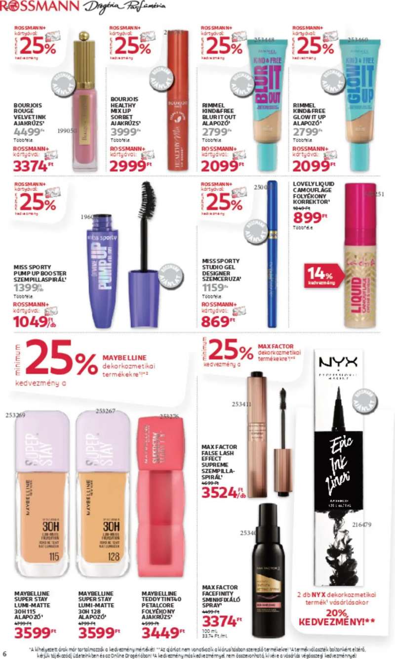 Rossmann Akciós újság Rossmann 6 oldal