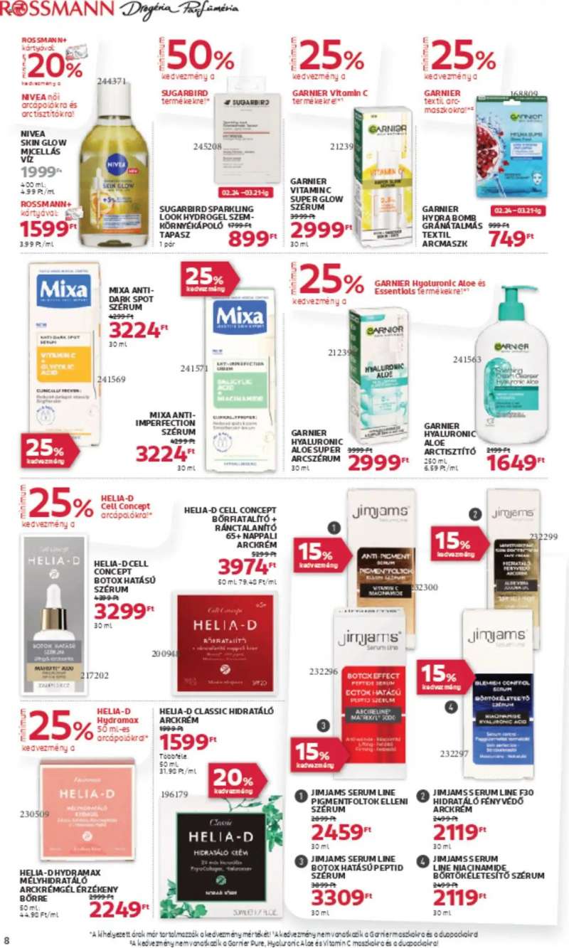 Rossmann Akciós újság Rossmann 8 oldal