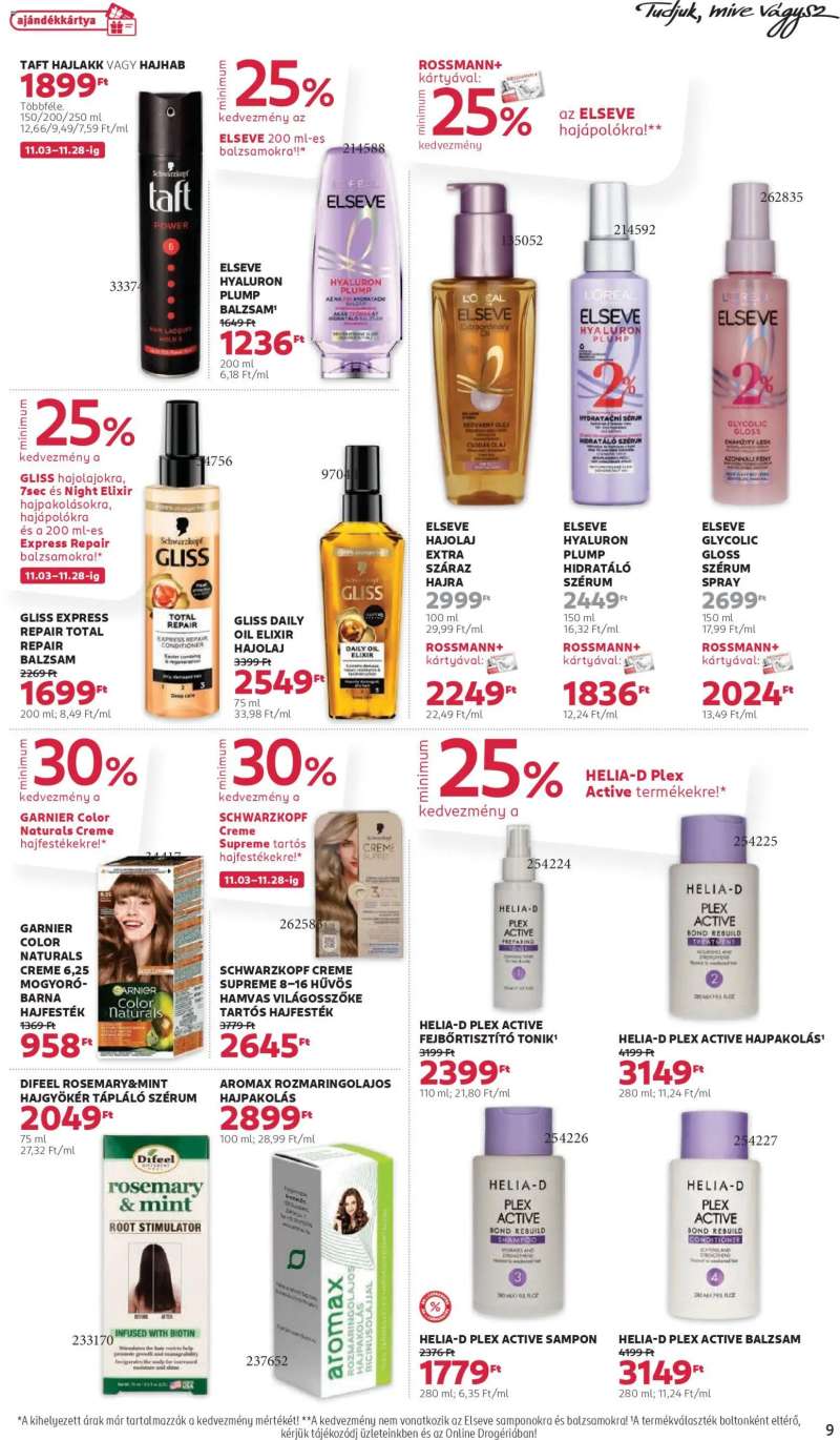 Rossmann Akciós újság Rossmann 9 oldal